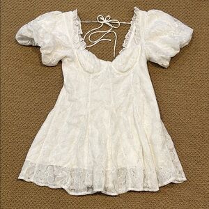 Hello Molly Style Mission Mesh Mini Dress White size 10 Bridal Coquette